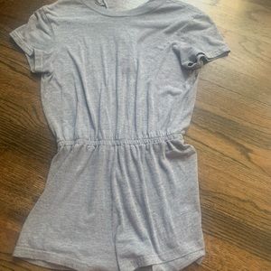 grey short sleeve romper